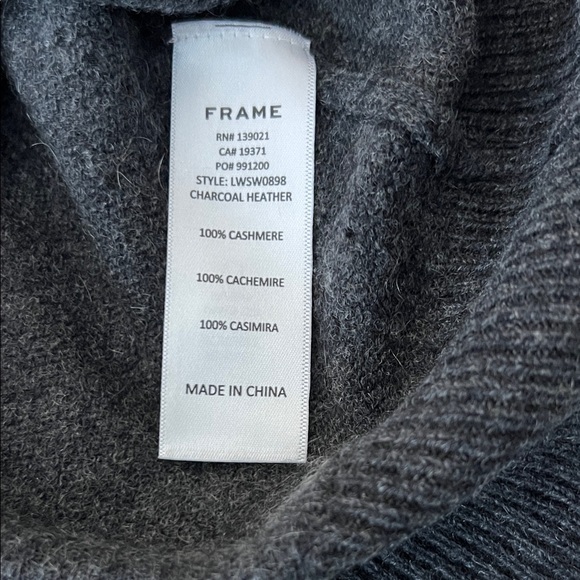 Frame Denim Charcoal Crew Neck Sweater - Picture 8 of 8